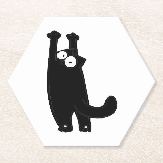 funny cat t paper coaster (Front)