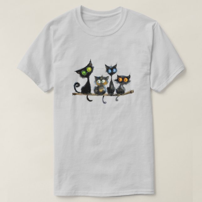 Funny Cat T-Shirt (Design Front)