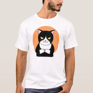 Angry Cat Face Growling - Funny Retro Kitty Gifts' Men's T-Shirt