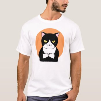 Funny Cat T-shirt Evil Cat Graphic Tee Bad Cat by MiKaArt at Zazzle