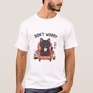 Funny Cat T-Shirt Retro Cat Meme Tee Humorous Cat