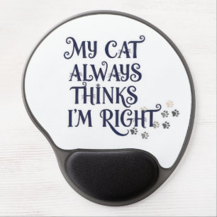 Funny Cat Text Gel Mouse Pad