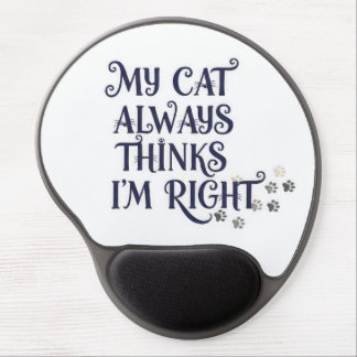 Funny Cat Text Gel Mouse Pad