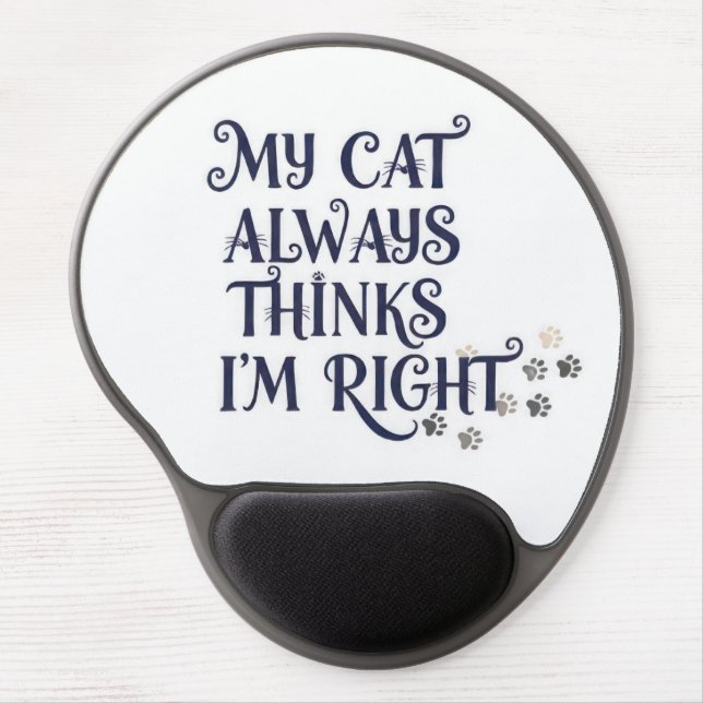Funny Cat Text Gel Mouse Pad (Front)