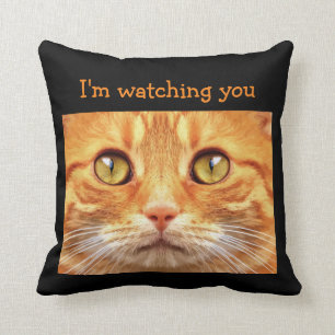 Funny Cat Theme Throw Pillow