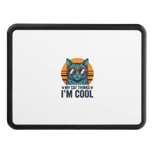 Funny Cat Thinks Im Cool Vintage Hitch Cover