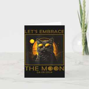 Funny Cat Total Solar Eclipse Embrace Card