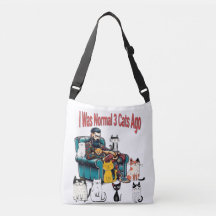 Funny Cat Tote Bag – I Was Normal 3 Cats Ago