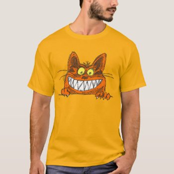 Funny Cat Trendy Gift T-shirt Drawing by EDDESIGNS at Zazzle