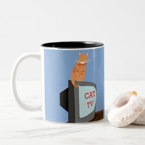 Funny Cat  Two_Tone Coffee Mug