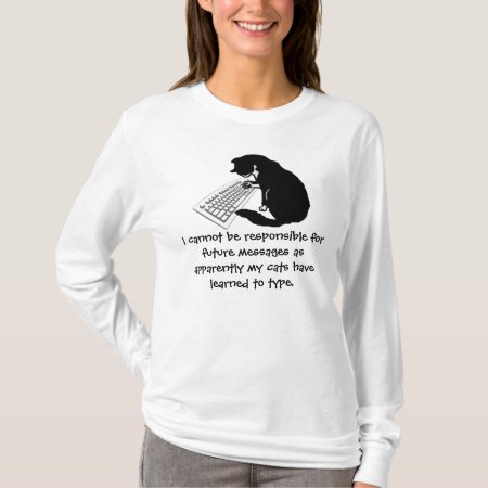 Funny Cat Typing Shirt