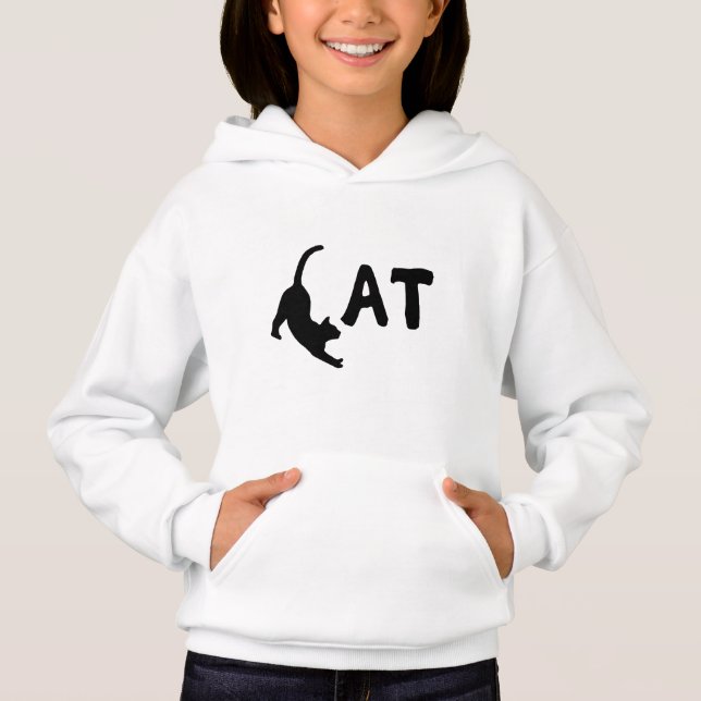 Funny Cat typography design Hoodie (Front)