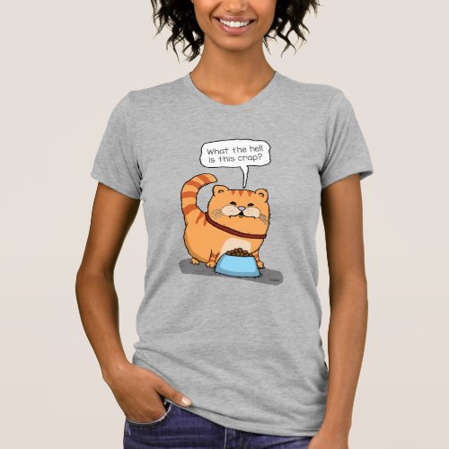 Funny Cat Unhappy With Chow T_Shirt