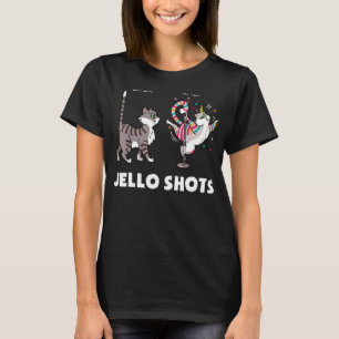 Funny Cat Unicorn Before After Jello Shots 1 T-Shirt