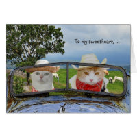 Funny Cat Valentine for Sweetheart Card
