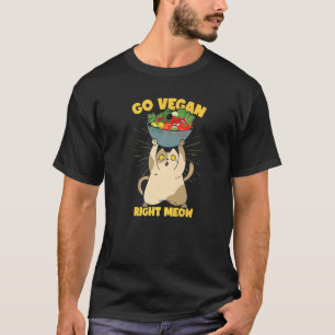 Funny Cat Veganism Plant Based Vegan Premium T-Shirt