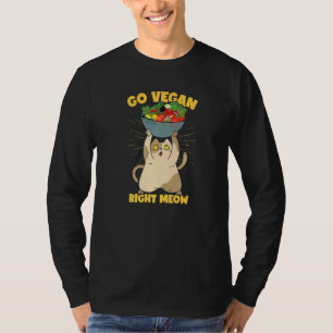 Funny Cat Veganism Plant Based Vegan Premium T-Shirt