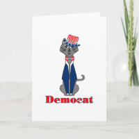 Funny Cat Vote Democat Politics