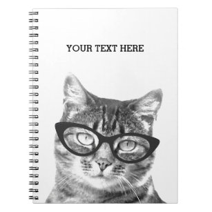 Notebook: This cat notebook features cute & colorful cats on the cover.  There is ample room inside for writing notes and ideas. notebook cat cover   cat notebook, black notebook, school notebook