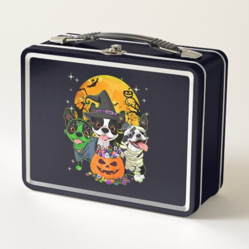 Funny Cat What Black Cat With Knife Halloween Cost Metal Lunch Box