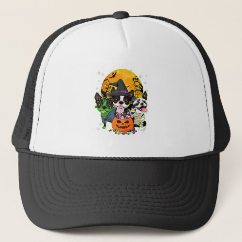 Funny Cat What Black Cat With Knife Halloween Cost Trucker Hat