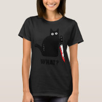 funny cat what Bloody knife witch blood splatter c