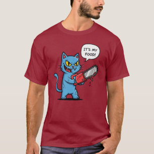 Funny Cat with Chainsaw T-Shirt
