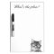 Funny cat with glasses dry erase board