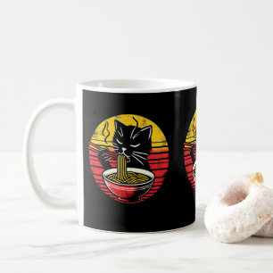 Funny Cat With Ramen Bowl Pet Owners & Cat Lovers Coffee Mug
