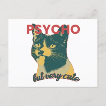 Funny Cat With Tongue Out Postcard by customvendetta at Zazzle
