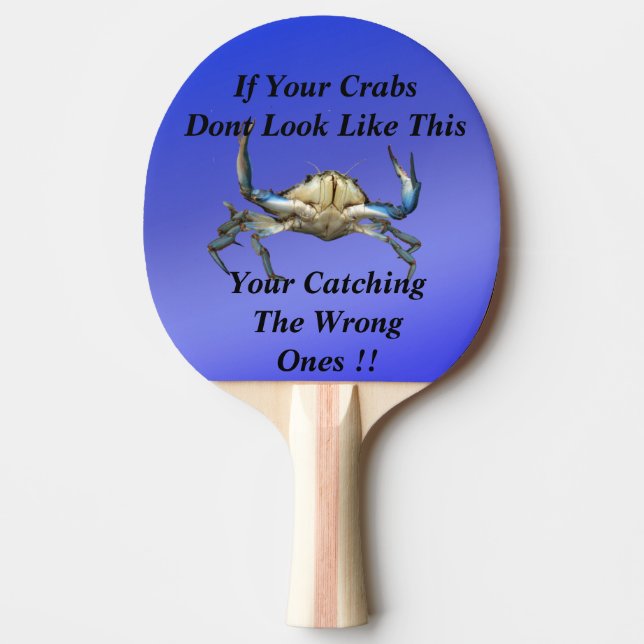 Funny Catching Crabs Design, Ping Pong Paddle (Front)