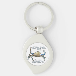 Funny Catching Crabs, Metal Keyring