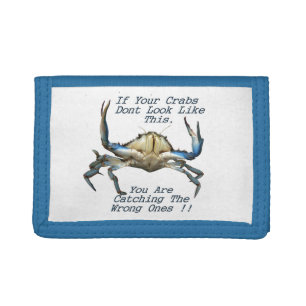 Funny Catching Crabs, Trifold Wallet