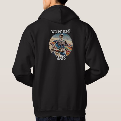 Funny Catching Some Rays Skeleton  T_Shirt Hoodie