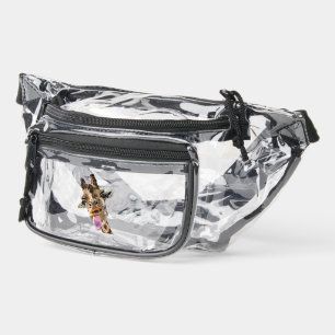 Funny Catchy Giraffe Clear Fanny Pack