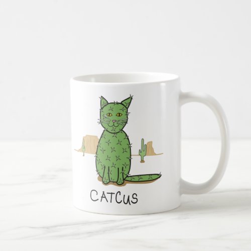 Funny Catcus Cactus Drawing Coffee Mug
