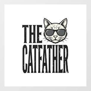 Funny Catfather Vintage Cat Quote Graphic Shirt_1 Floor Decals