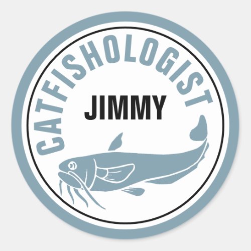 Funny Catfish Humorous Fishing Fried Recipe Cook Classic Round Sticker