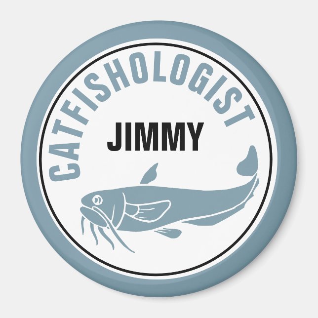 Funny Catfish Humorous Fishing Fried Recipe Cook Magnet (Front)