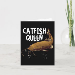 Funny Catfishing Art Women Mom Catfish Queen Fishi Card