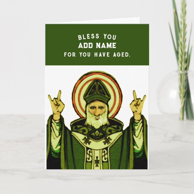 Funny Catholic Birthday Card (Front)