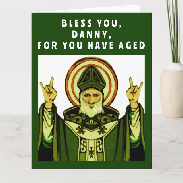 Funny Catholic Birthday Card (Front)