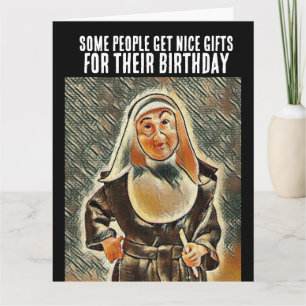FUNNY CATHOLIC NUN BIRTHDAY CARD