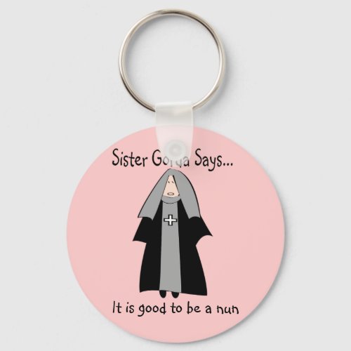 Funny Catholic Nun Gifts Sister Gorda Keychain