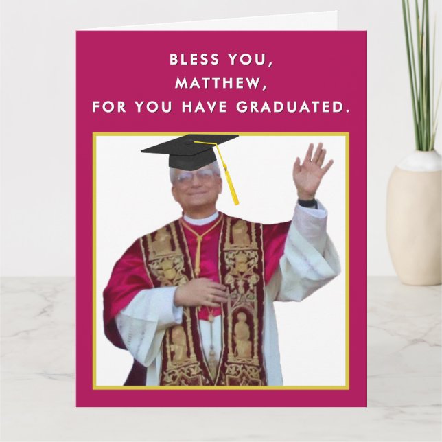 Funny Catholic School Graduation Card (Front)