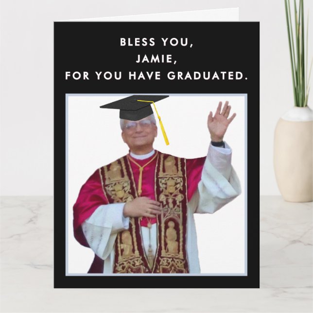 Funny Catholic School Graduation Card (Front)