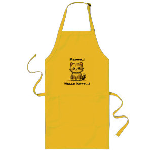 Funny Catmas Humor Long Apron