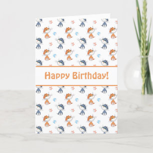Funny Cats and Cute Butterflies Pattern Card