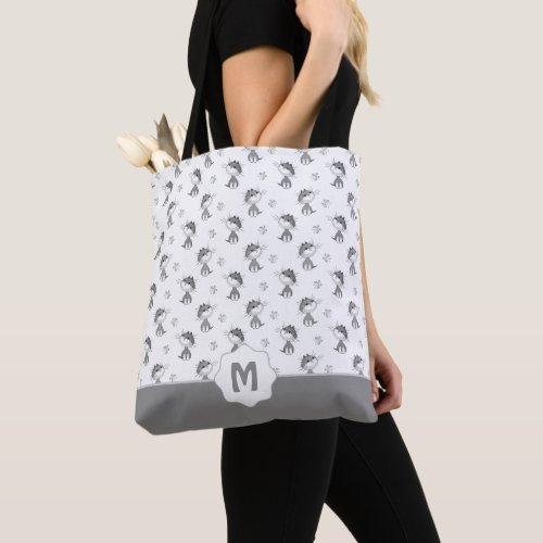 Funny Cats and Cute Butterflies Pattern Tote Bag