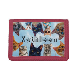 Funny Cats and Mice Tri-Fold Nylon Wallet